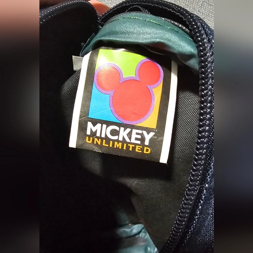 90s Disney Mickey Mouse Pencil Pouch | Navy & Green | Retro Mickey Design